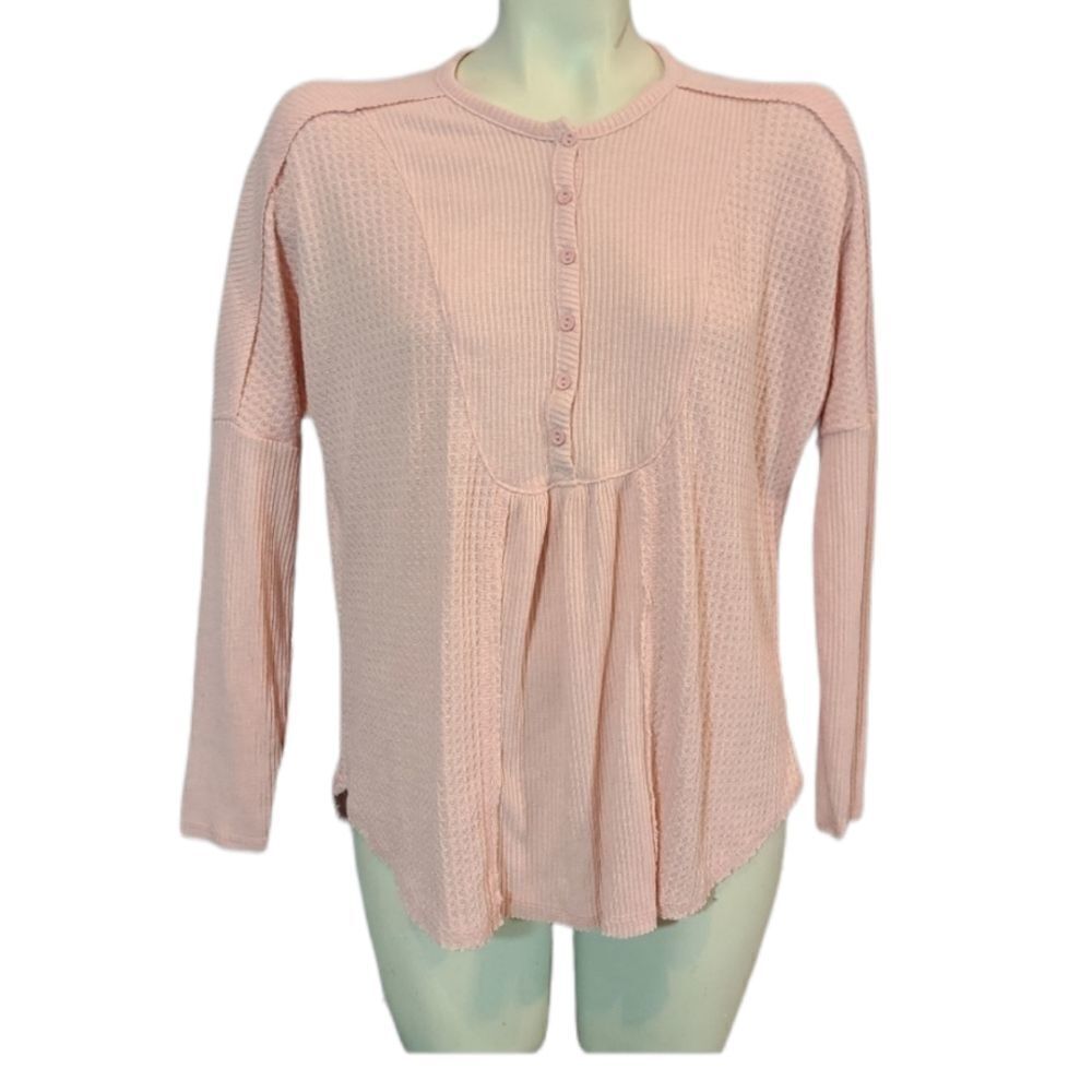 Gibson Look Pink Waffle Tunic Size XS‎